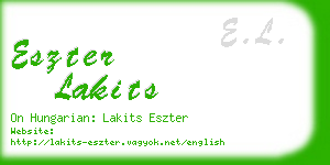 eszter lakits business card